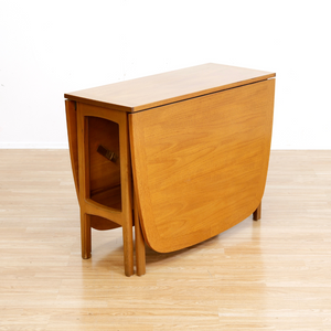MID CENTURY TEAK DROP LEAF DINING TABLE