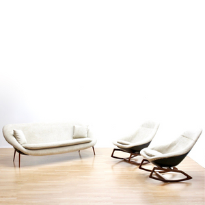 1960S POD SOFA & ROCKING CHAIRS BY WALTER S. CHENERY FOR LURASHELL