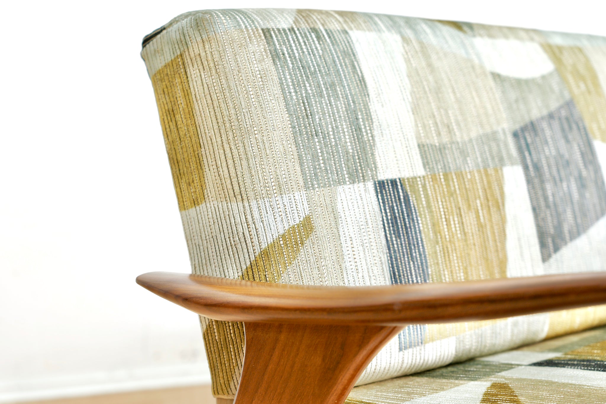 Mid Century Sofa Daybed by Greaves & Thomas in Abstract Romo Velvet ...