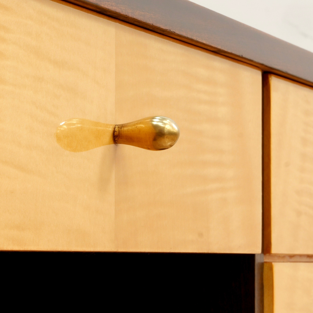 Vintage Italian Marino Vanity Lacquered Maple & Sycamore