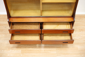 LARGE MID CENTURY CHINA DISPLAY CABINET BY MEREDEW OF LETCHWORTH