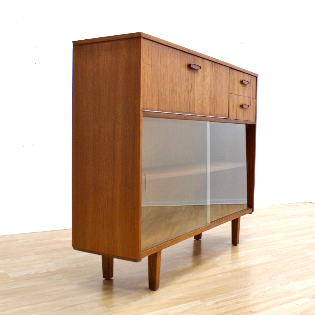 MID CENTURY DANISH CHINA DISPLAY CABINET BY AVALON YATTON