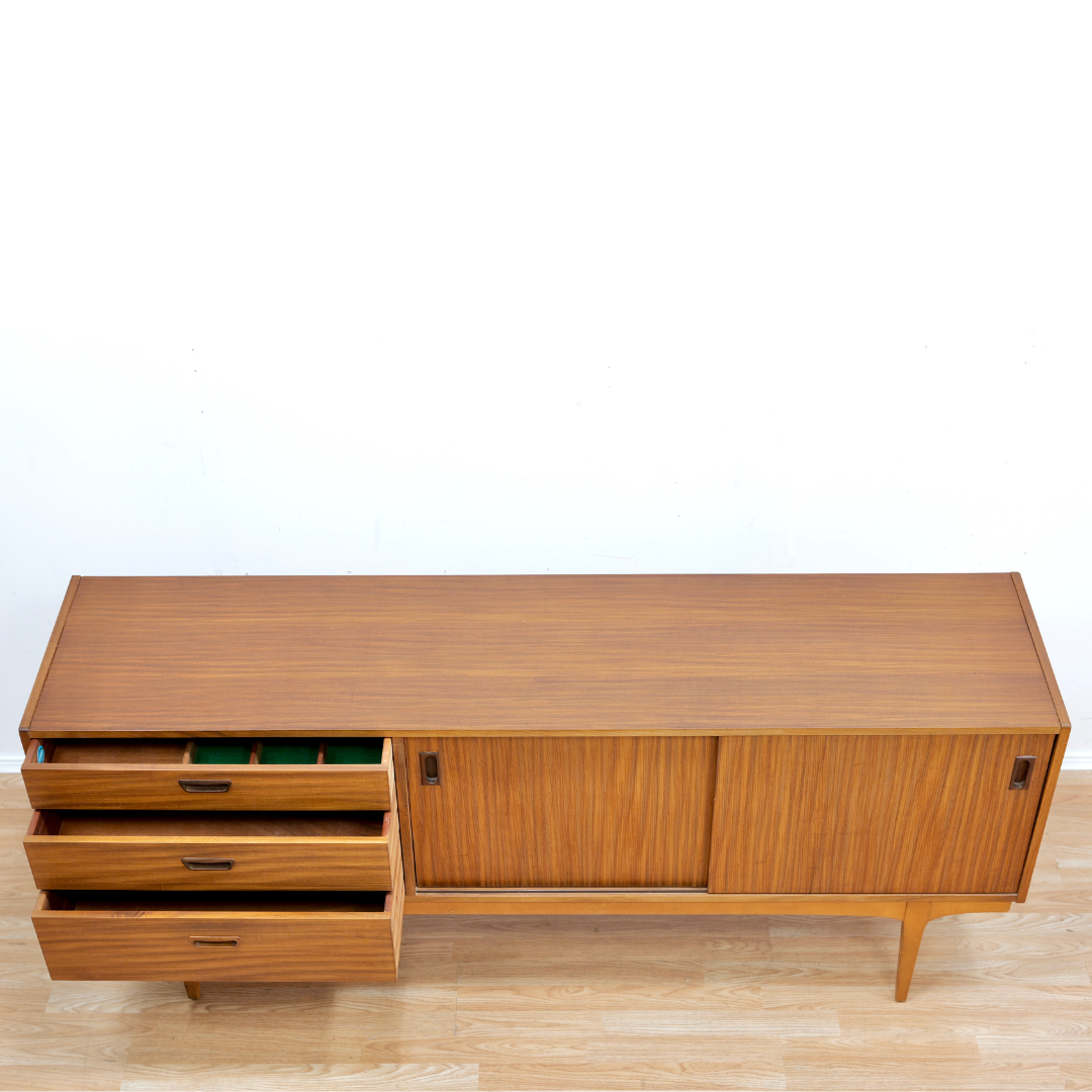 MID CENTURY LONG CREDENZA BY NATHAN FURNITURE