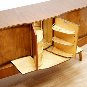 MID CENTURY LIQUOR CABINET CREDENZA BY BEAUTILITY FURNITURE
