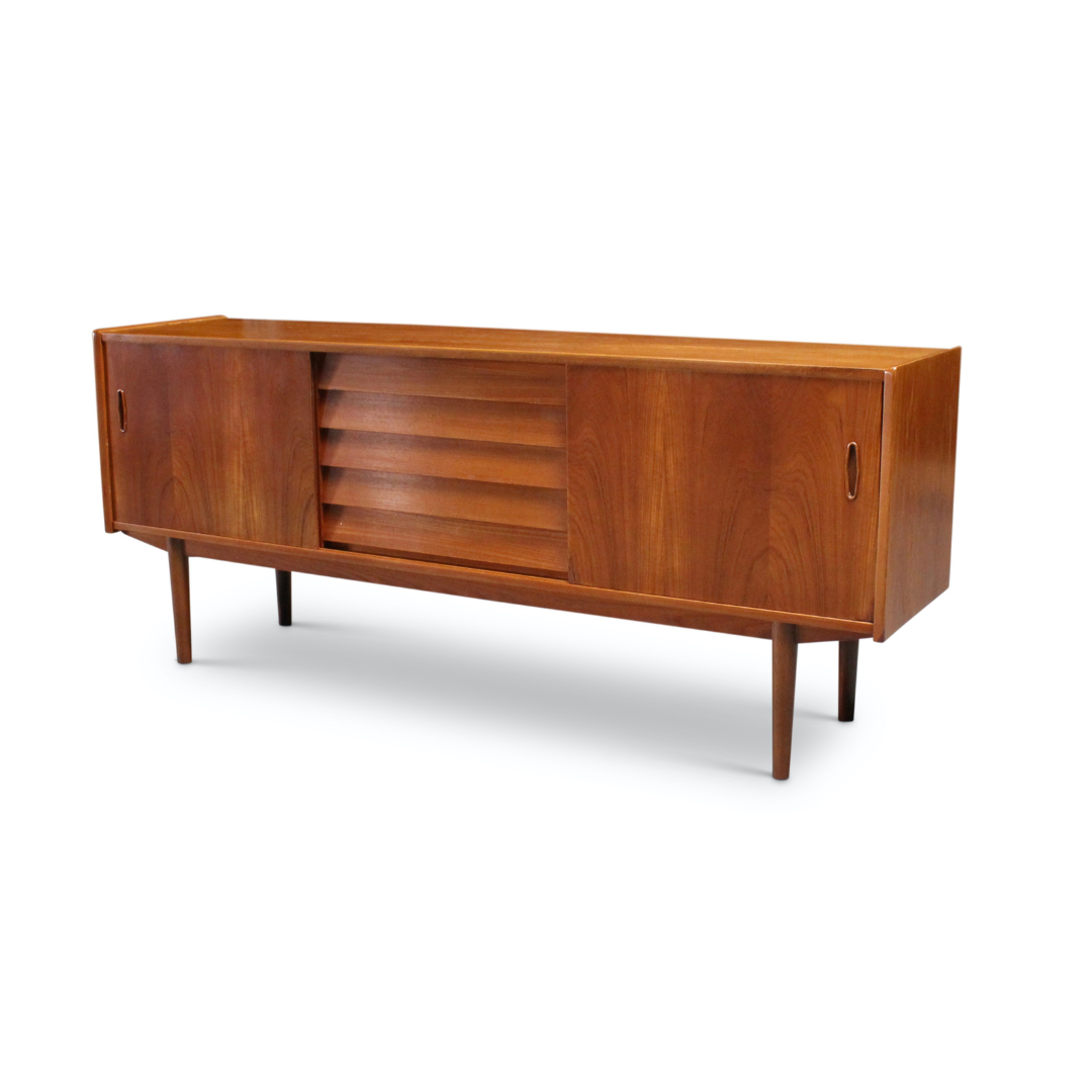 VINTAGE SWEDISH TEAK 'TRIO' CREDENZA BY NILS JONSSON FOR HUGO TROEDS