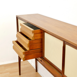 MID CENTURY SPACE SAVING DINING SET AND CREDENZA BY ELLIOTS OF NEWBURY