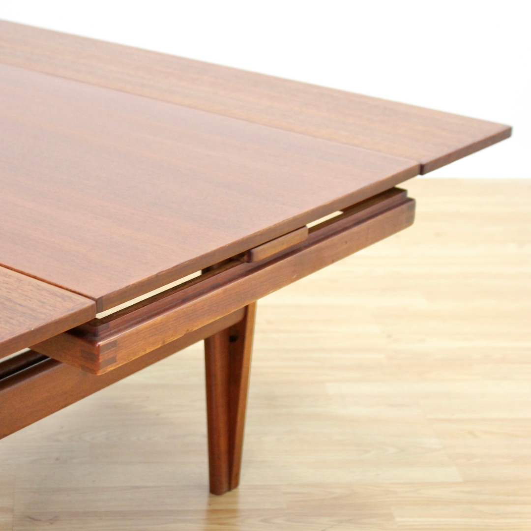 DANISH MODERN ELEVATION COFFEE / DINING TABLE IN TEAK BY TRIOH OF DENMARK