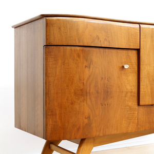 Reserved 1950S WALNUT LIQUOR CABINET CREDENZA BY BEAUTILITY OF LONDON