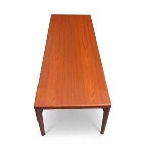 LARGE MID CENTURY DANISH TEAK COFFEE TABLE BY VEJLE STOLE