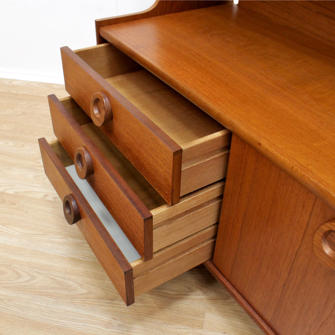 MID CENTURY TALL TEAK BOOKCASE BY PORTWOOD