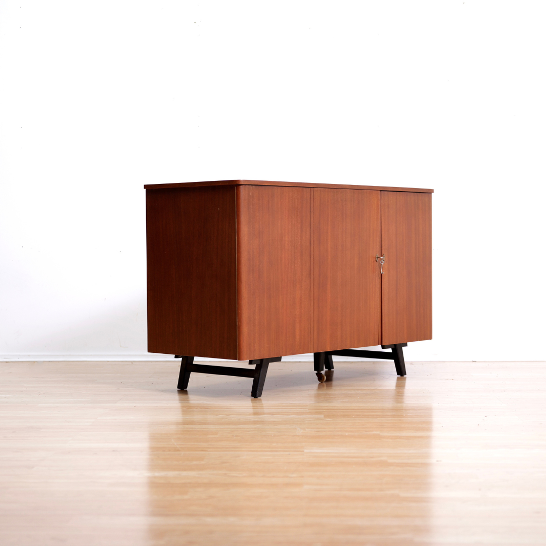MID CENTURY TEAK FOLDING HOME OFFICE DESK