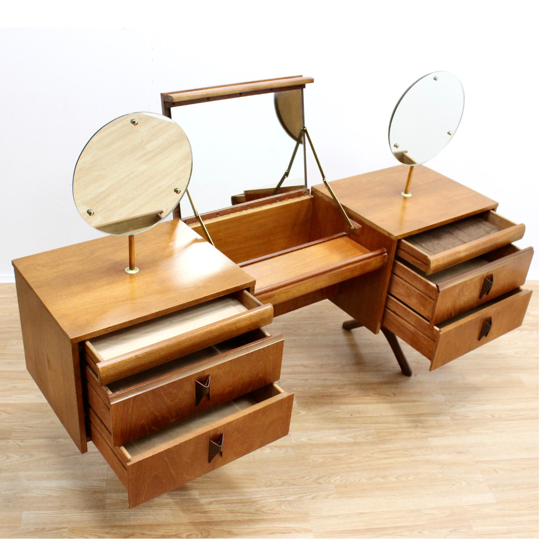 Mid Century Teak Vanity by Elliots of Newbury