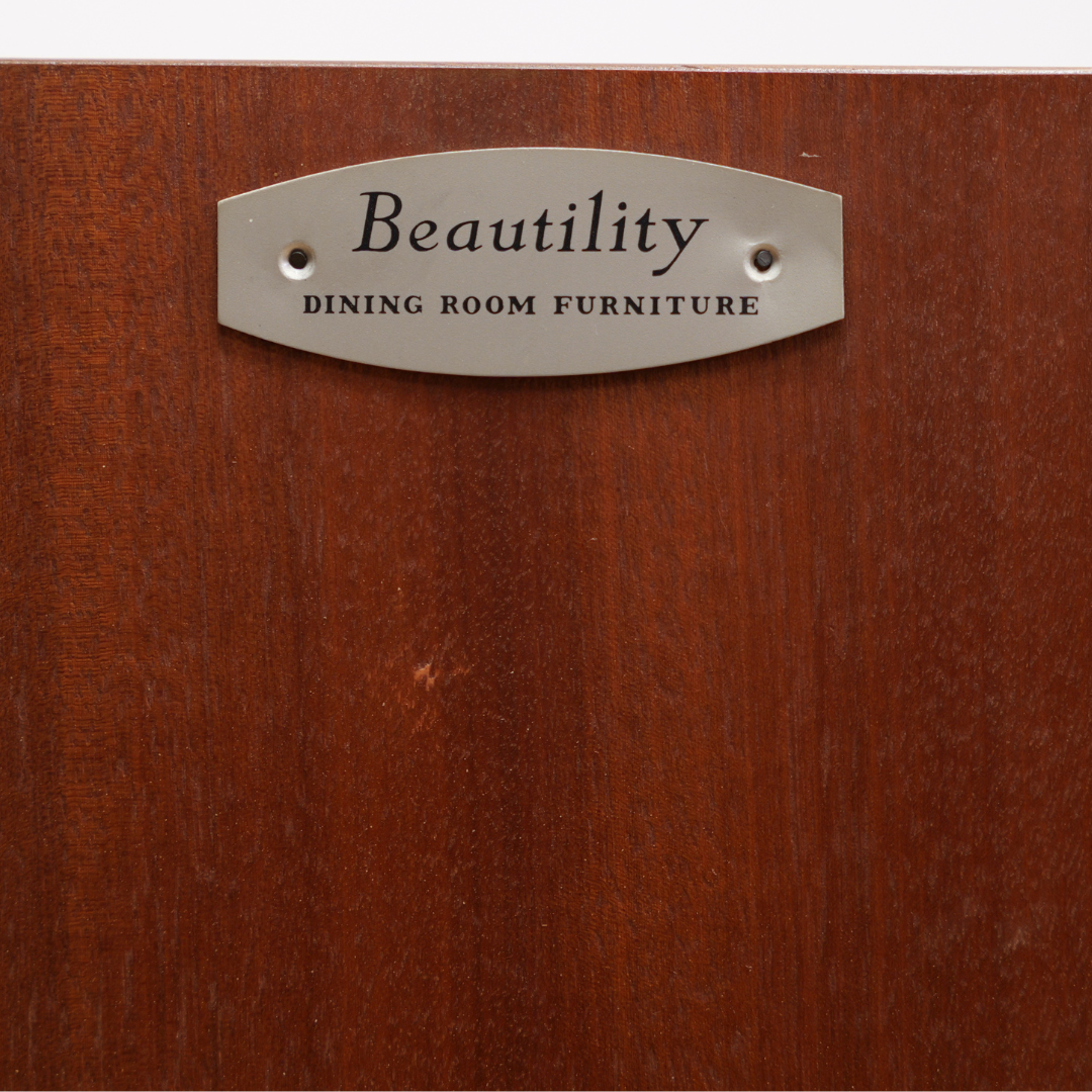 MID CENTURY WALNUT BUFFET CREDENZA BY BEAUTILITY FURNITURE