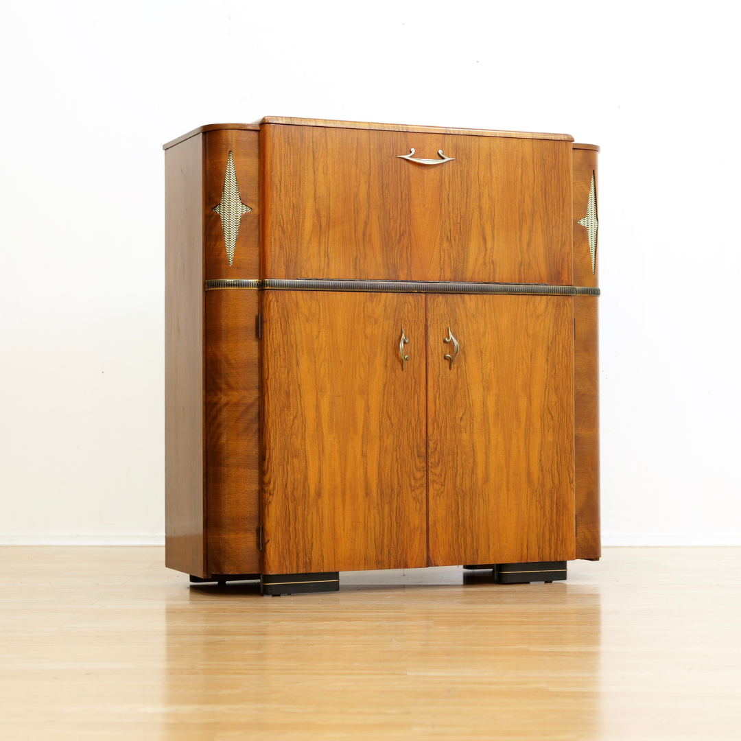 1950S ENGLISH DRY BAR LIQUOR CABINET BY VALIDITY OF LONDON