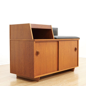 MID CENTURY ENTRYWAY BENCH IN TEAK BY CHIPPY HEATH