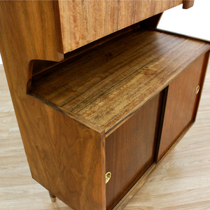 1950S ATOMIC DROP DOWN LIQUOR CABINET DRY BAR