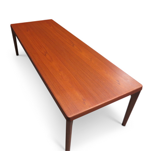 LARGE MID CENTURY DANISH TEAK COFFEE TABLE BY VEJLE STOLE