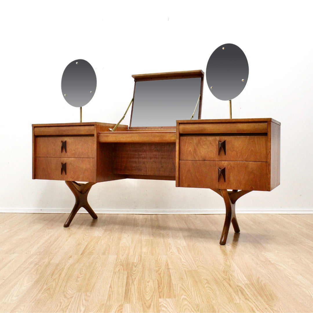 Mid Century Teak Vanity by Elliots of Newbury