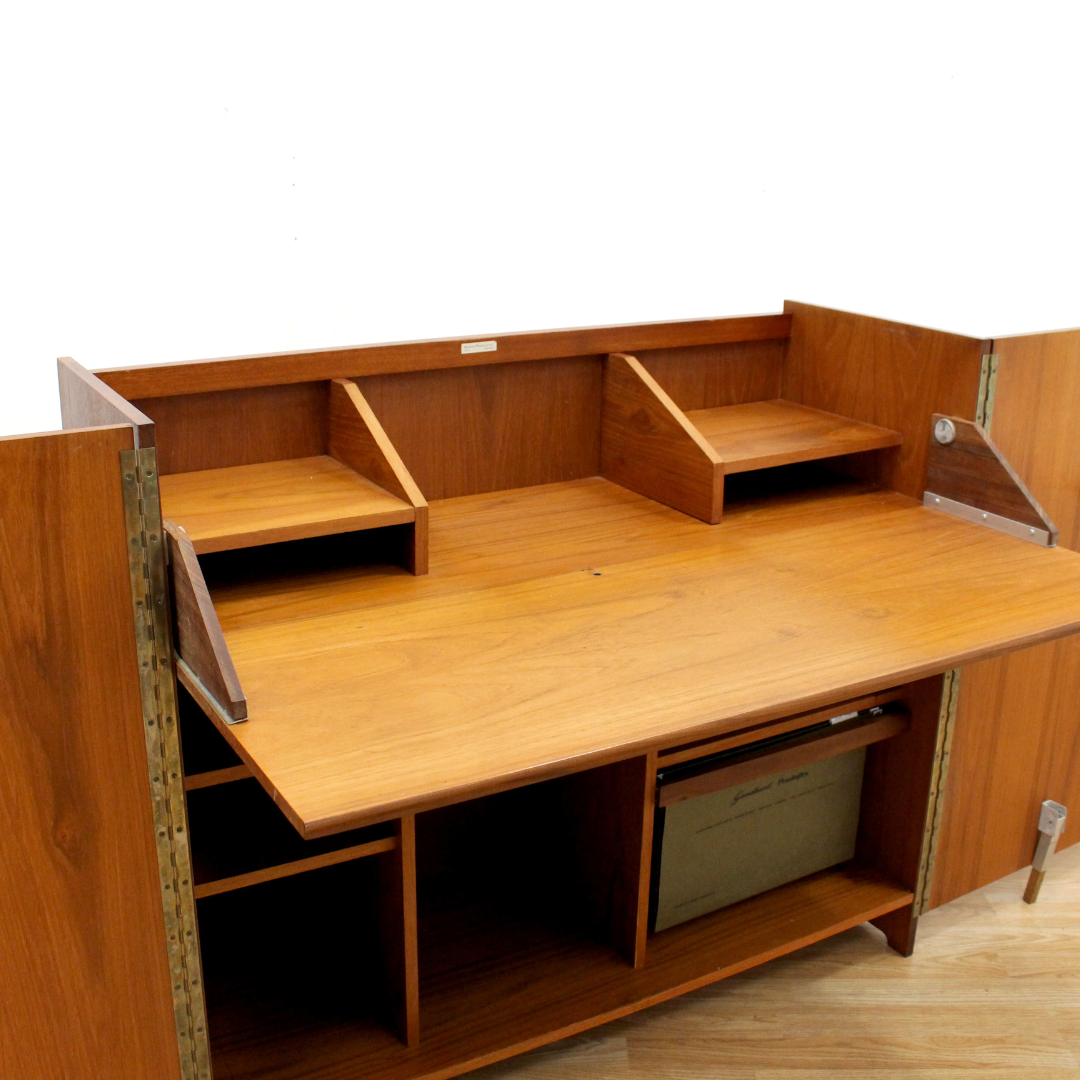 MID CENTURY COMPACT HOME OFFICE DESK BY BURBURN PRODUCTS LTD