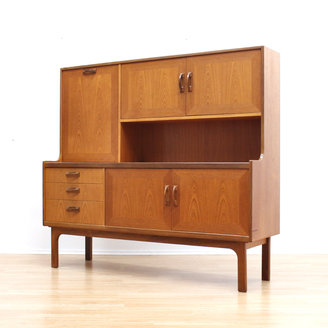 MID CENTURY TEAK CREDENZA BUFFET BY G PLAN