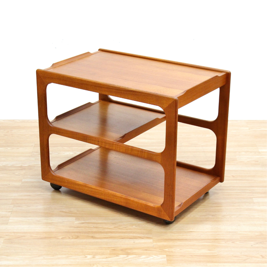 MID CENTURY EXTENDING BAR CART BY SIKA MØBLER OF DENMARK