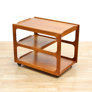 MID CENTURY EXTENDING BAR CART BY SIKA MØBLER OF DENMARK