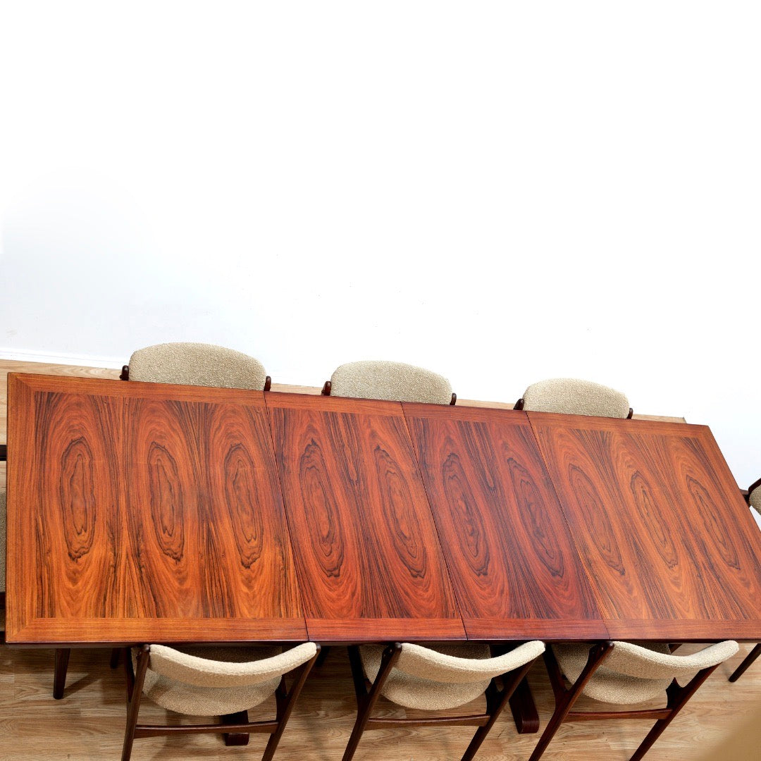 LARGE DANISH MODERN ROSEWOOD DINING TABLE BY SKOVBY MØBELFABRIK OF DENMARK