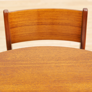 MID CENTURY DROP LEAF DINING TABLE AND FOUR CHAIRS