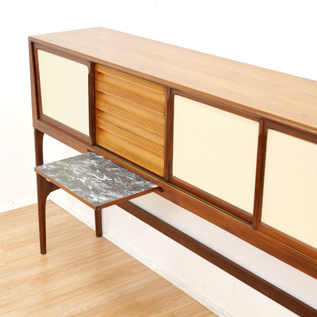 MID CENTURY SPACE SAVING DINING SET AND CREDENZA BY ELLIOTS OF NEWBURY