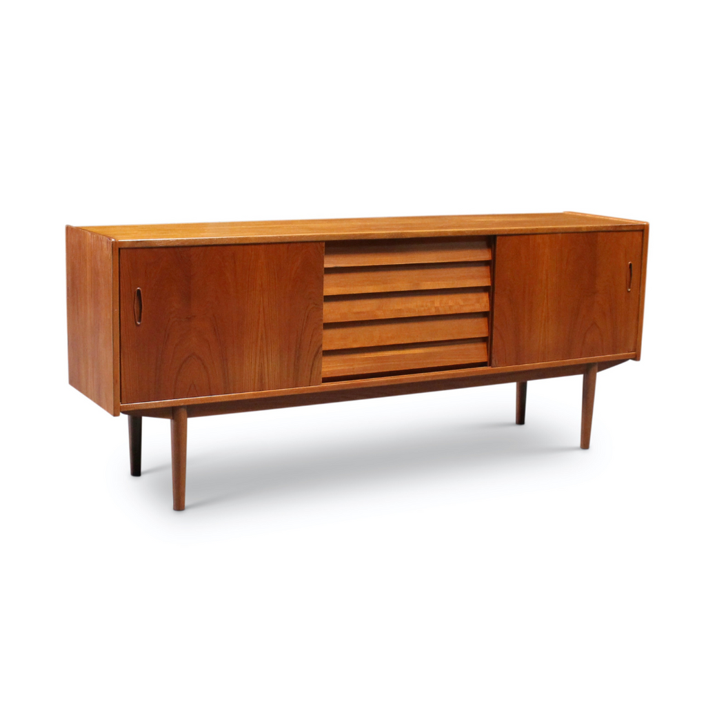 VINTAGE SWEDISH TEAK 'TRIO' CREDENZA BY NILS JONSSON FOR HUGO TROEDS