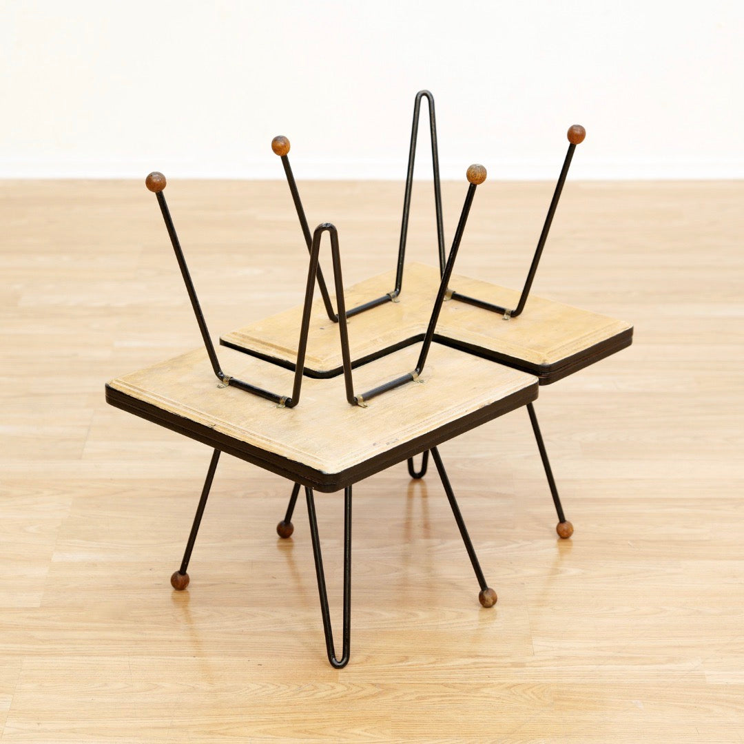 SET OF FOUR VINTAGE MODULAR SIDE TABLES