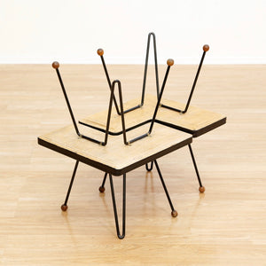 SET OF FOUR VINTAGE MODULAR SIDE TABLES