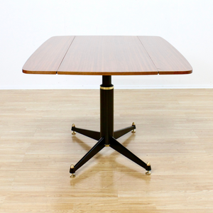 1950S ELEVATOR COFFEE DROPLEAF DINING TABLE BY E GOMME