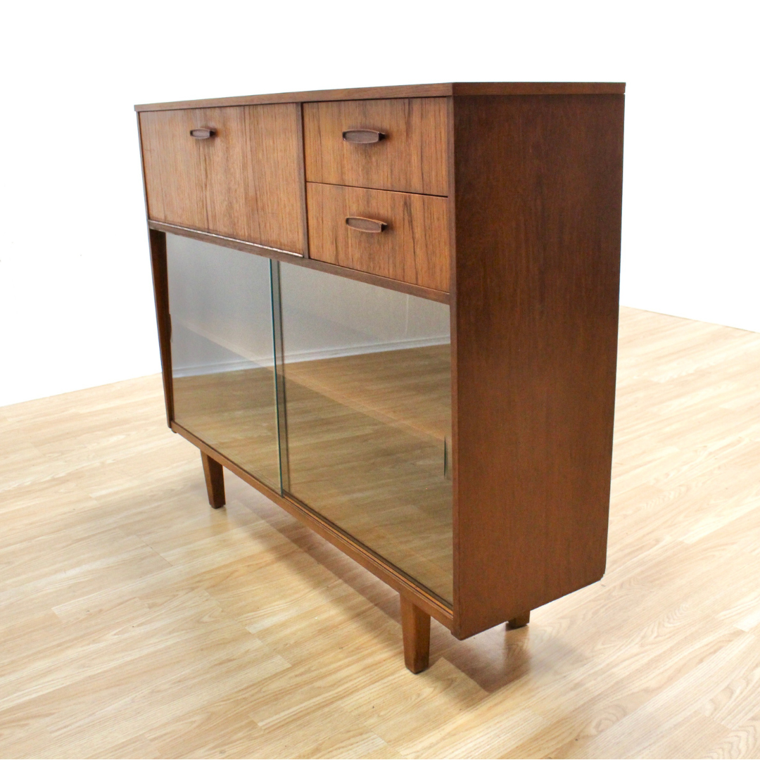 MID CENTURY DANISH CHINA DISPLAY CABINET BY AVALON YATTON