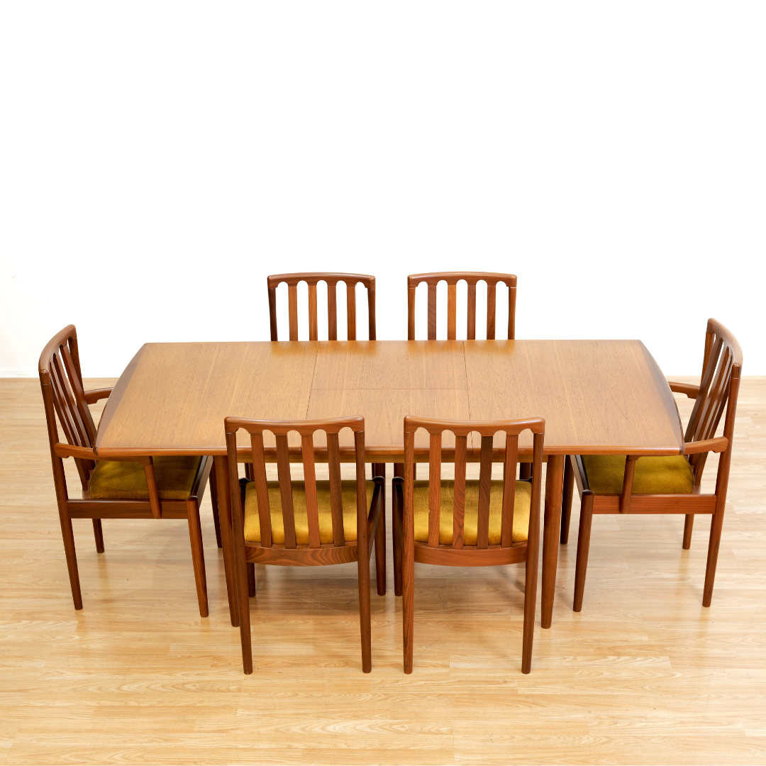 Reserved MID CENTURY DINING TABLE & CHAIR SET BY MEREDEW FURNITURE