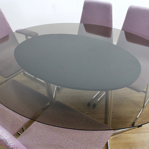 VINTAGE POST MODERN CHROME TABLE & CHAIRS BY TIM BATES FOR PIEFF FURNITURE