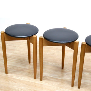 SET OF FOUR MID CENTURY STOOLS BY LEGATE FURNITURE OF SCOTLAND
