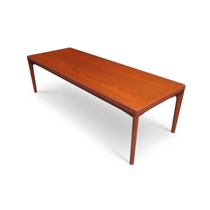 LARGE MID CENTURY DANISH TEAK COFFEE TABLE BY VEJLE STOLE