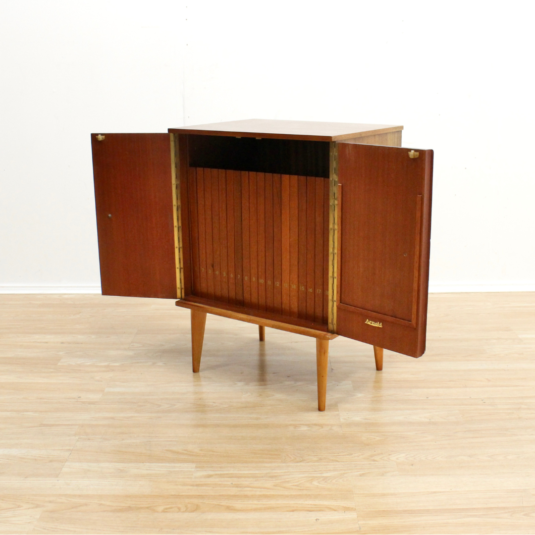 Reserved MID CENTURY VINYL RECORD CABINET BY ARNOLD FURNITURE