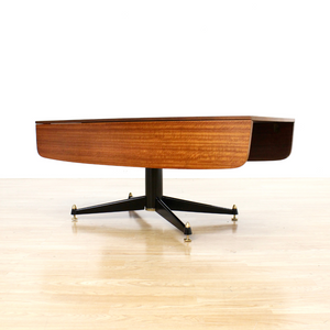 1950S ELEVATOR COFFEE DROPLEAF DINING TABLE BY E GOMME