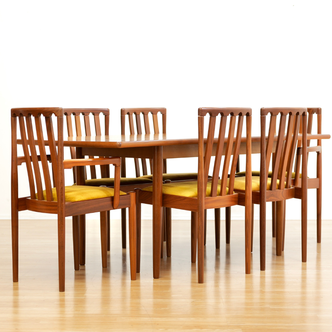 Reserved MID CENTURY DINING TABLE & CHAIR SET BY MEREDEW FURNITURE