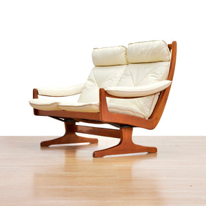 VINTAGE SCANDINAVIAN DESIGN LEATHER SOFA SET BY SODA GALVANO FOR LIED MOBLER