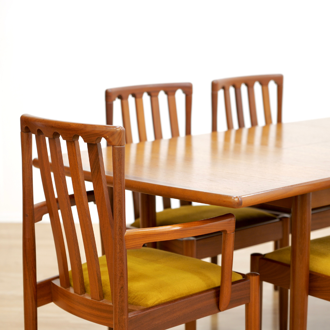 Reserved MID CENTURY DINING TABLE & CHAIR SET BY MEREDEW FURNITURE