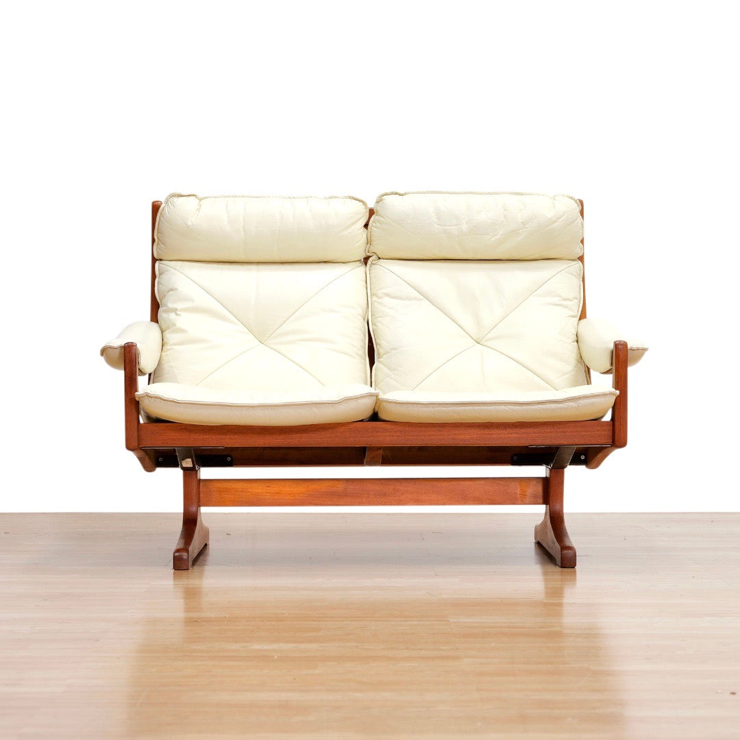 VINTAGE SCANDINAVIAN DESIGN LEATHER SOFA SET BY SODA GALVANO FOR LIED MOBLER