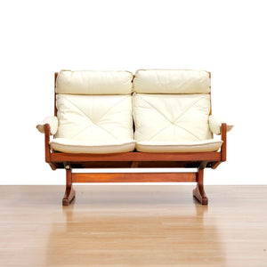 VINTAGE SCANDINAVIAN DESIGN LEATHER SOFA SET BY SODA GALVANO FOR LIED MOBLER