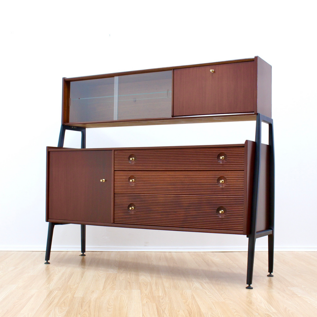MID CENTURY HUTCH CREDENZA BY NATHAN FURNITURE