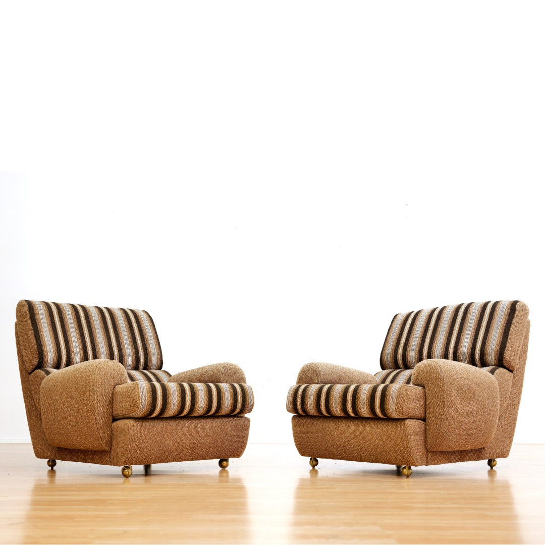 VINTAGE 1970S SOFA & CHAIR SET BY SCHREIBER UK