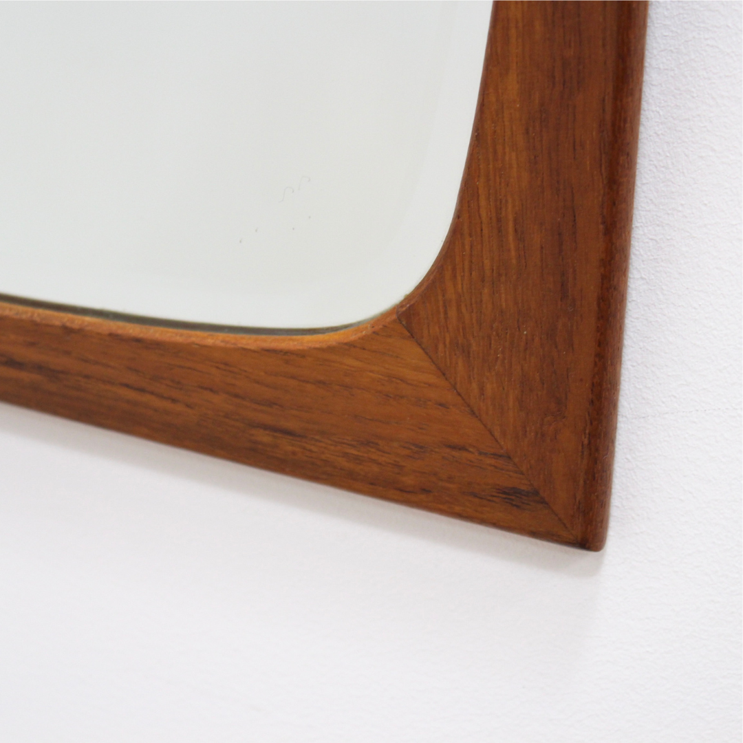 MID CENTURY DANISH TEAK MIRROR BY CLARK EATON