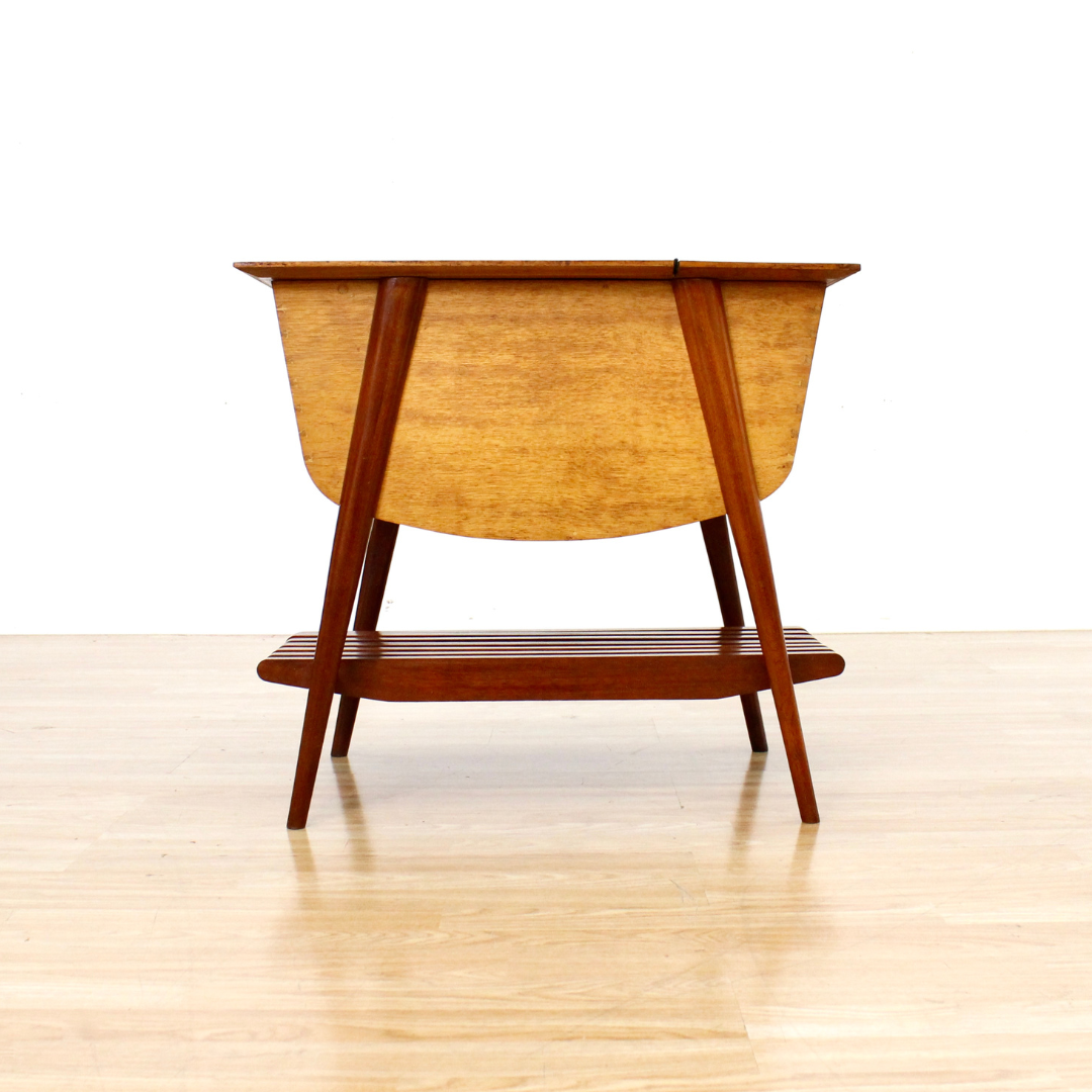 MID CENTURY DANISH SIDE TABLE SEWING BOX