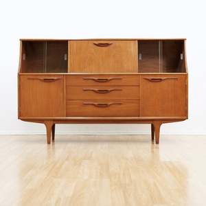 MID CENTURY TALL CREDENZA BUFFET BY JENTIQUE FURNITURE